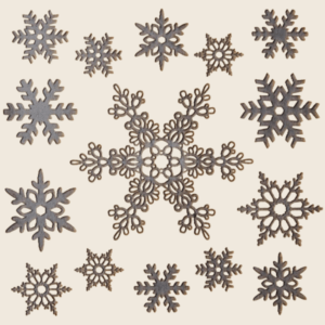 Tampon SAPNC001 Flocons neige 15 x 15 cm