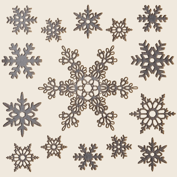 Tampon SAPNC001 Flocons neige 15 x 15 cm