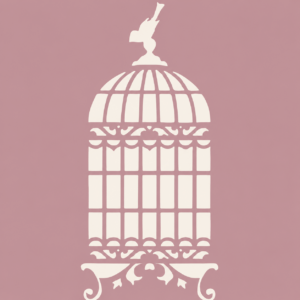 Pochoir Mya 114 Cage a oiseaux Format 18 x 18 cm
