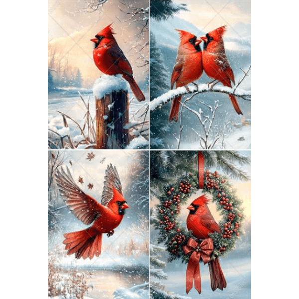 Papier de riz PDI386 Christmas Format A4