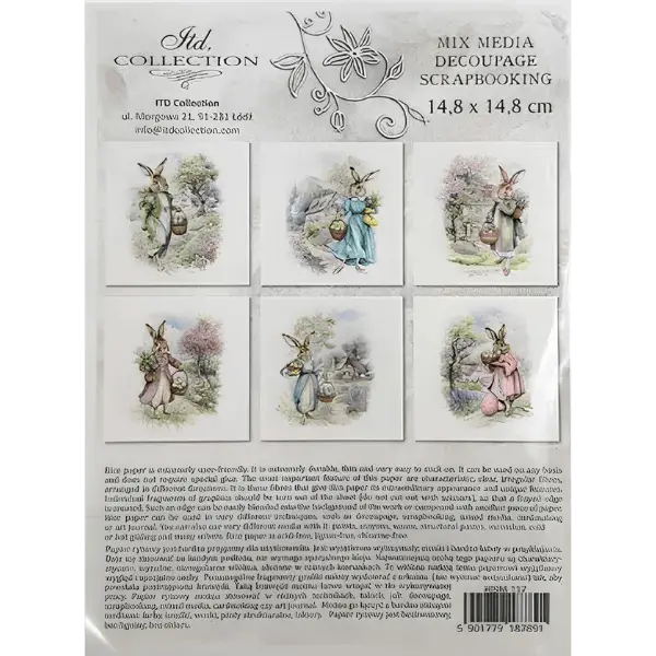 Papier de riz ITD RSM117 verso Format 148 x 148 cm