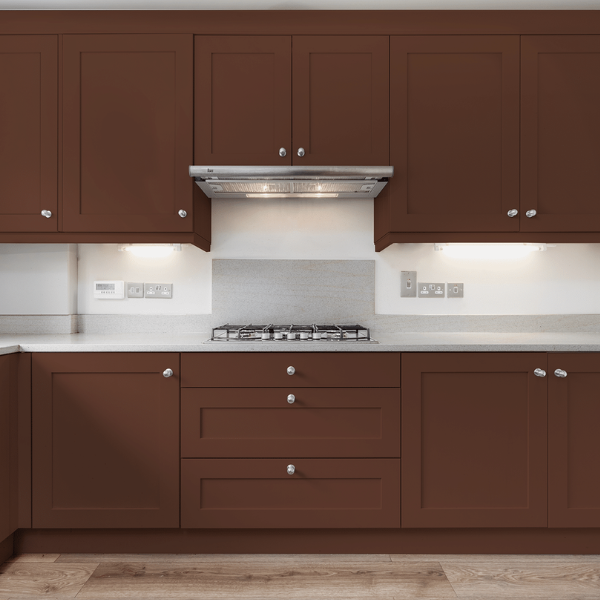 Cuisine peinte avec Peinture Hybride Cadence H 019 Light Brown