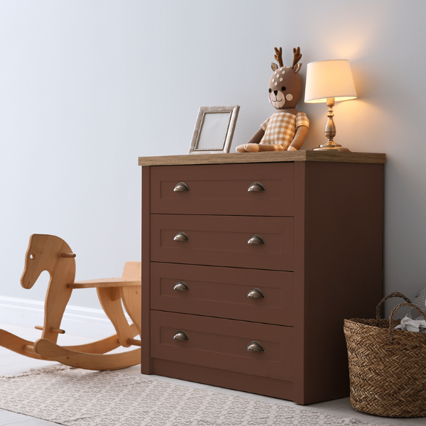Commode peinte avec Peinture Hybride Cadence H 019 Light Brown