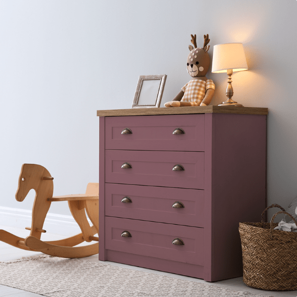 Commode peinte avec Peinture Hybride Cadence H 028 Victoria Pink