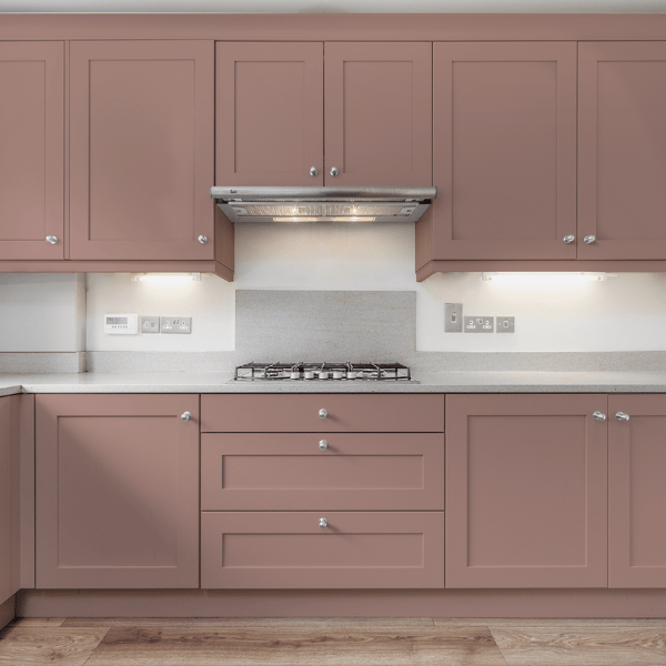 Cuisine peinte avec Peinture Hybride Cadence H 030 Powder Pink