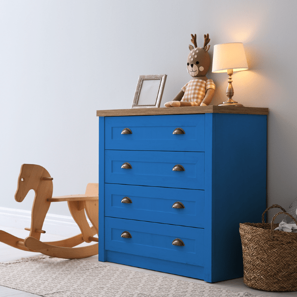 Commode peinte avec Peinture Hybride Cadence H 037 Royal Blue