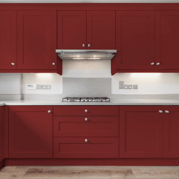 Cuisine peinte avec Peinture Hybride Cadence H 096 Coral