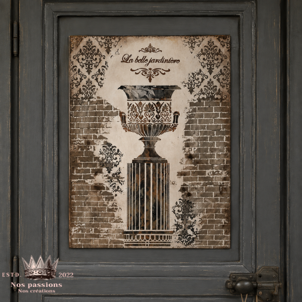 Décoration réalisée avec les pochoirs Cadence HHCMR27 et HHCMS02