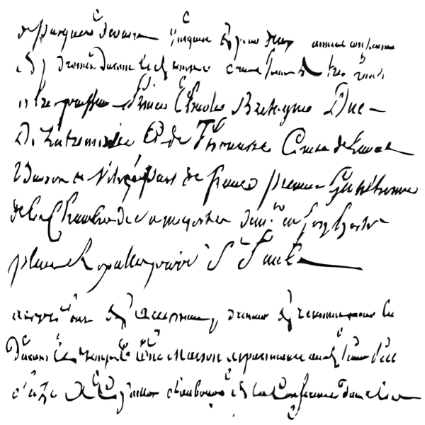 Pochoir Cadence HDM 007 Ecritures anciennes Format 25 x 25 cm 1
