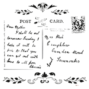 Pochoir Cadence HDM 009 Post card Format 25 x 25 cm