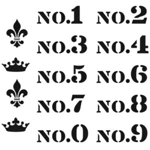 Pochoir Cadence HDM 013 Numeros Format 25 x 25 cm 1