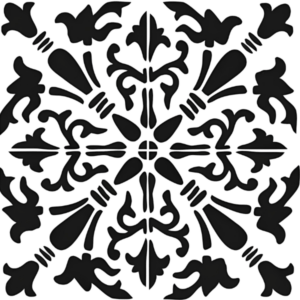 Pochoir Cadence HDM 179 Carreau de ciment Format 25 x 25 cm