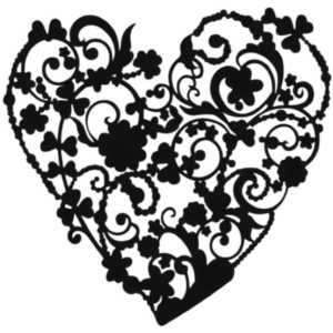 Pochoir Cadence KS 107 Coeur Deco Format 25 x 25 cm