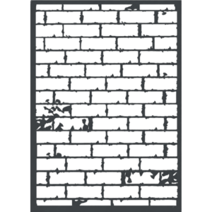 Pochoir Cadence MA 87 Mur briques Format A4 1