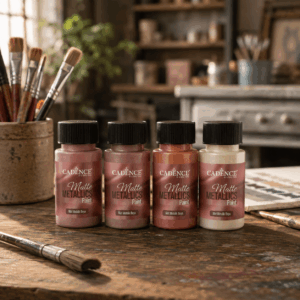 4 PEINTURES METALLIQUES EFFET MAT LOT