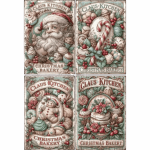 Papier de riz PDI188 Christmas Format A4 1