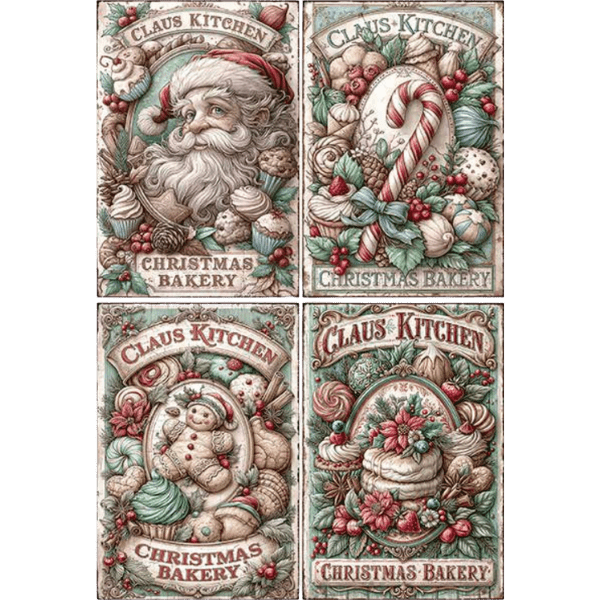 Papier de riz PDI188 Christmas Format A4 1