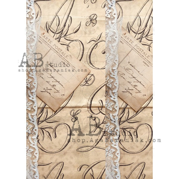 Papier de riz ABStudio 0319 | Format A4